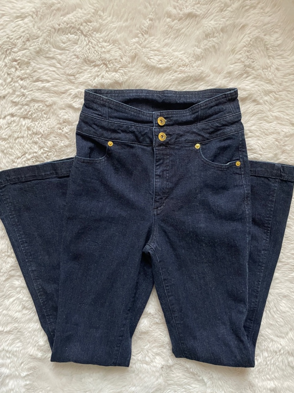 High-Rise Dark Blue Women's Jeans